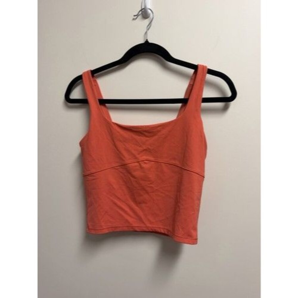 Vuori Women’s S Coral Cropped Scoop Neck Wide Strap Stretch Knit Yoga Tank